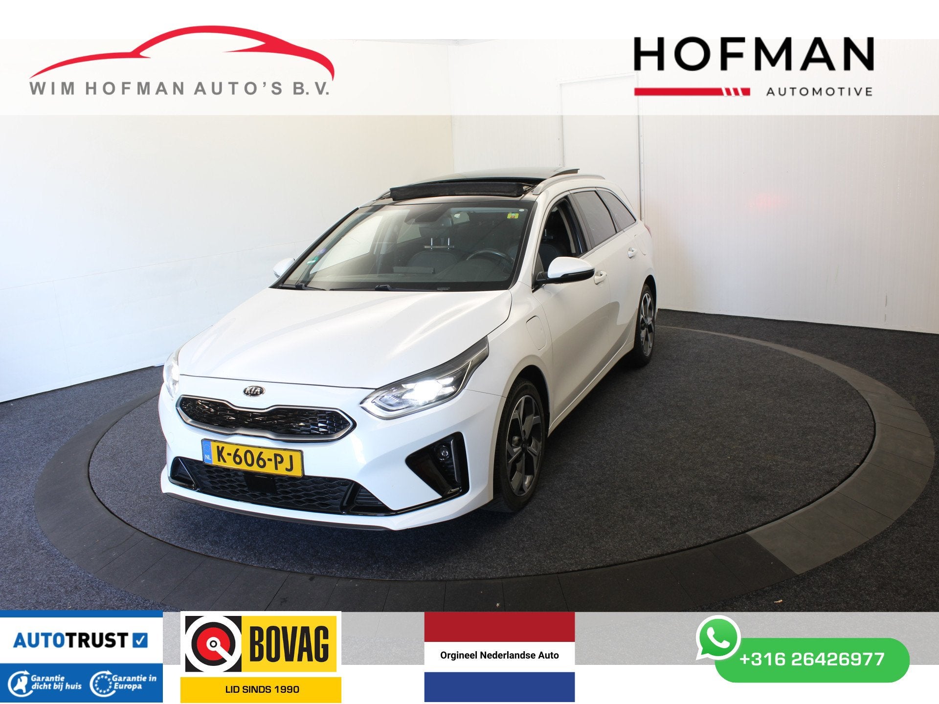 Kia Ceed 1.6 GDI PHEV Executive 166PK Pano Trekhaak El aKlep, Auto's, Dealer onderhouden, Gebruikt, Met garantie (alle), Wit