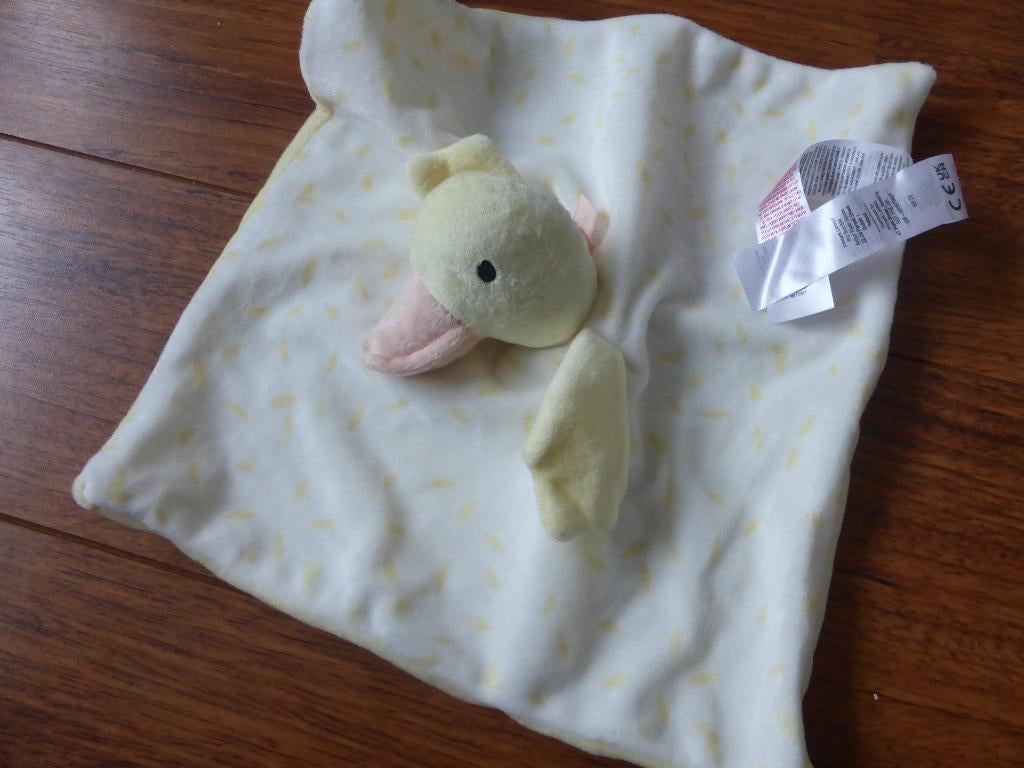 Knuffeldoek eend (1.7), Geel, Overige typen, Ophalen of Verzenden, Zo goed als nieuw