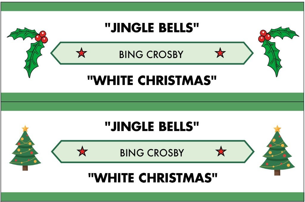 KERSTMIS title JUKEBOX cards/titelkaartjes, Verzenden, Nieuw, 1950 tot 1960, Overige merken