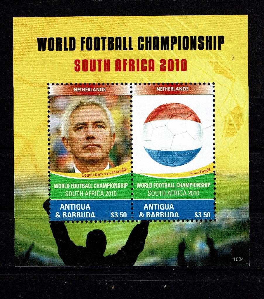 ANTIGUA 2010 PF BLOK VOETBAL SPORT SOCCER, Ophalen of Verzenden, Postfris, Sport