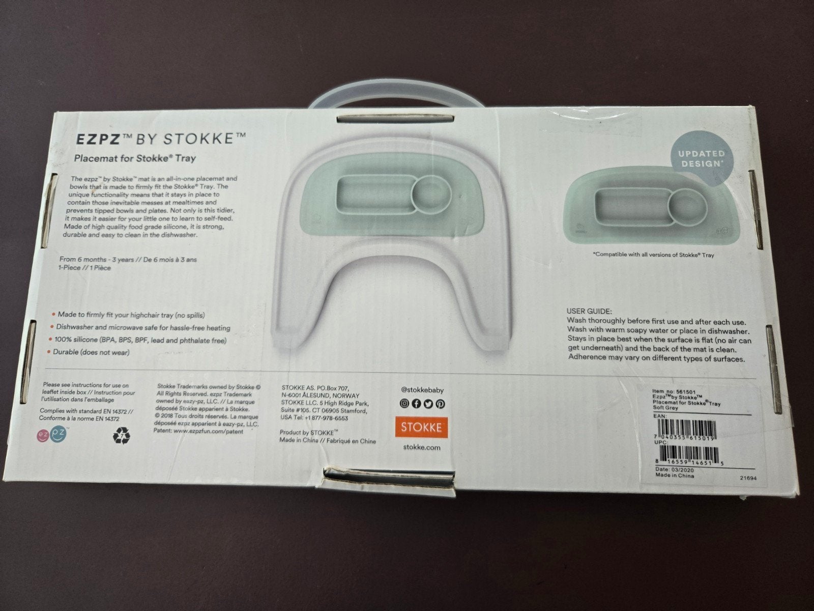 Stokke EZPZ Placemat voor Stokke Tray – Grijs – Nieuw, Ophalen of Verzenden, Meegroeistoel