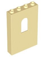 lego panelen 1x4x5 beige met kasteel raampje (4), Ophalen of Verzenden, Nieuw, MOC (eigen creatie), Lego