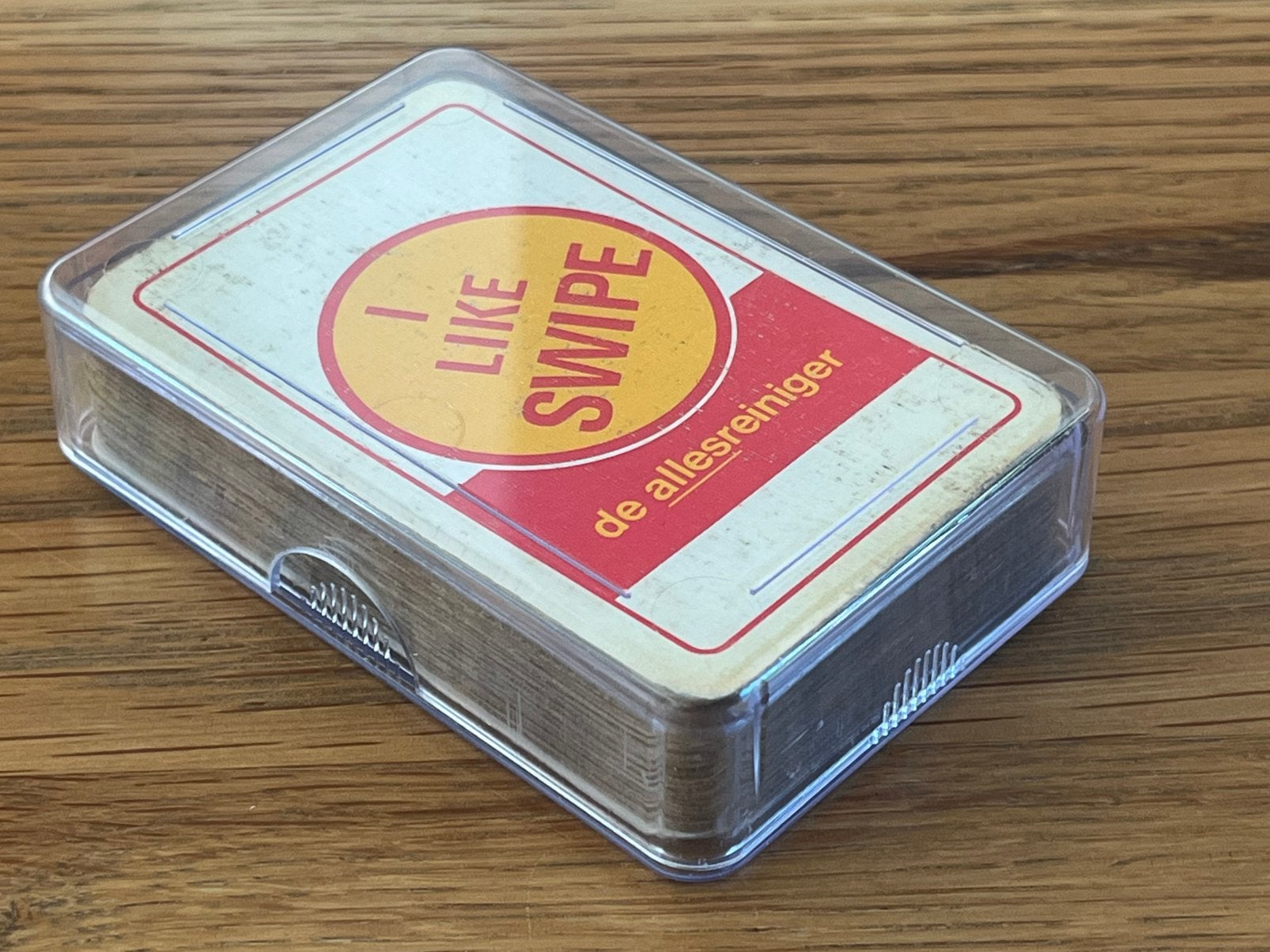 Vintage reclame speelkaarten I Like Swipe compleet + 2 joker, Verzamelen, Verzenden, Gebruikt, Speelkaart(en)