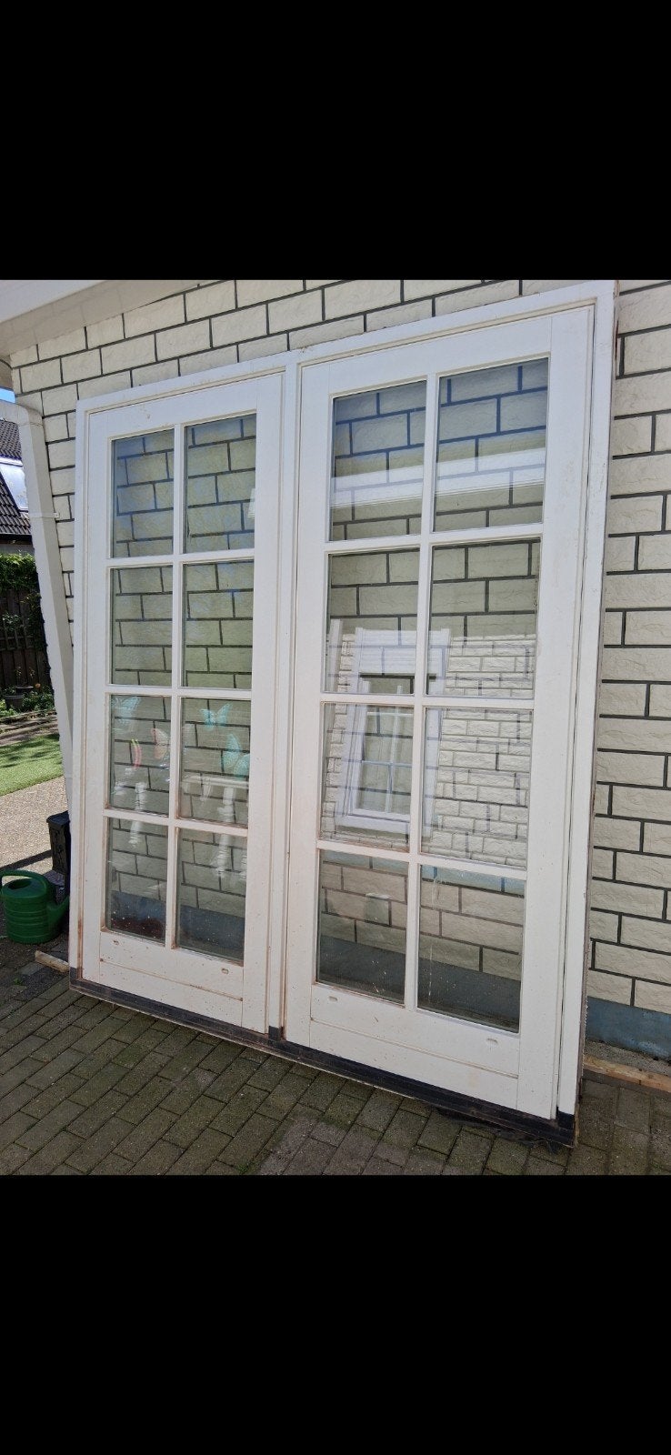 Tuindeuren met kozijn Dts onder dorpel, Ophalen, Deurkozijn, 225 cm of meer, Zo goed als nieuw