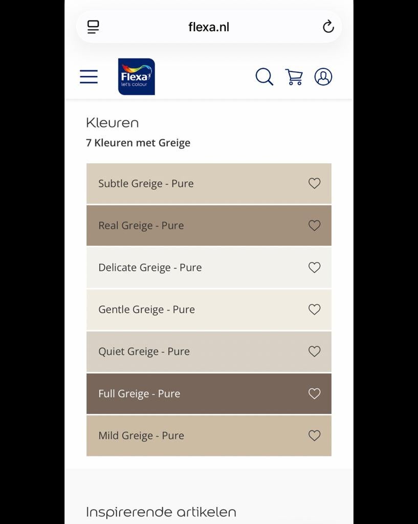 Gentle greige Flexa, muurverf binnen 2,5L, Ophalen, Beige, Nieuw, Verf