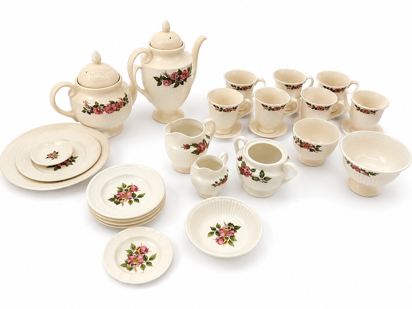 Wedgwood "Briar Rose" servies - 27-delig, Ophalen of Verzenden