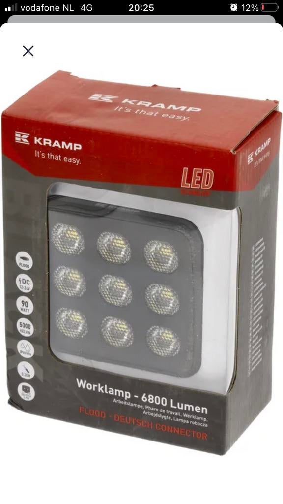 Kramp led werklampen, Ophalen