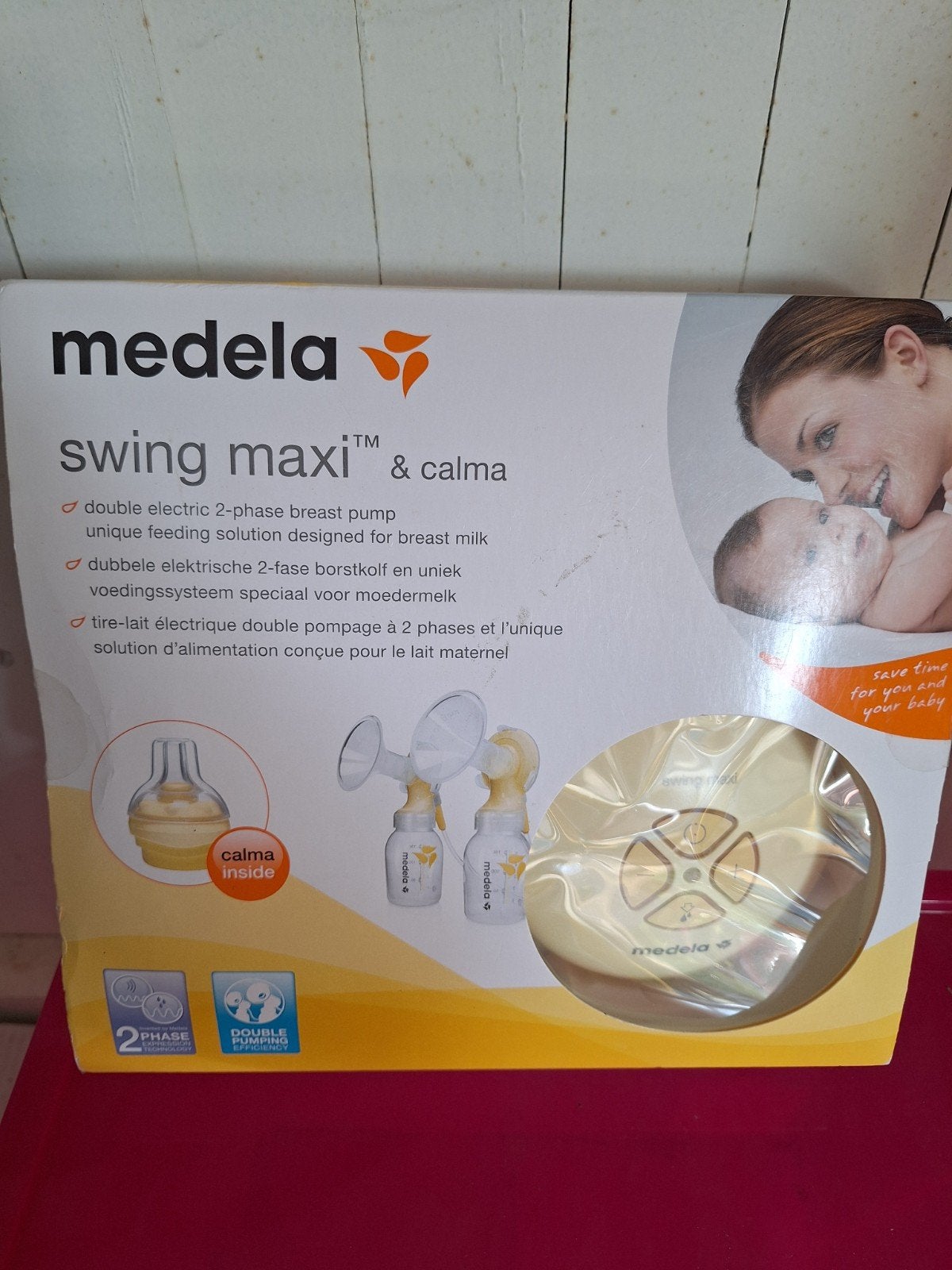 Medela Swing Maxi & Calma borstkolf met accessoires, Gebruikt, Medela, Borstkolf, Ophalen of Verzenden