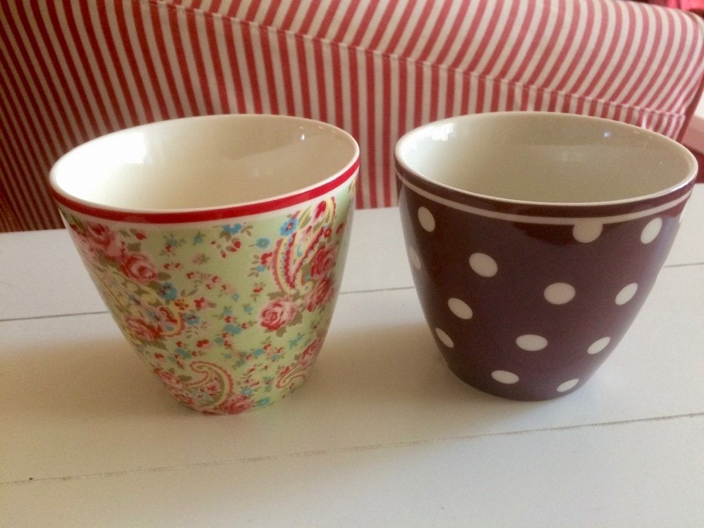 Greengage Green Gate lattes koffiemokken, Overige merken, Zo goed als nieuw, Overige stijlen, Aardewerk