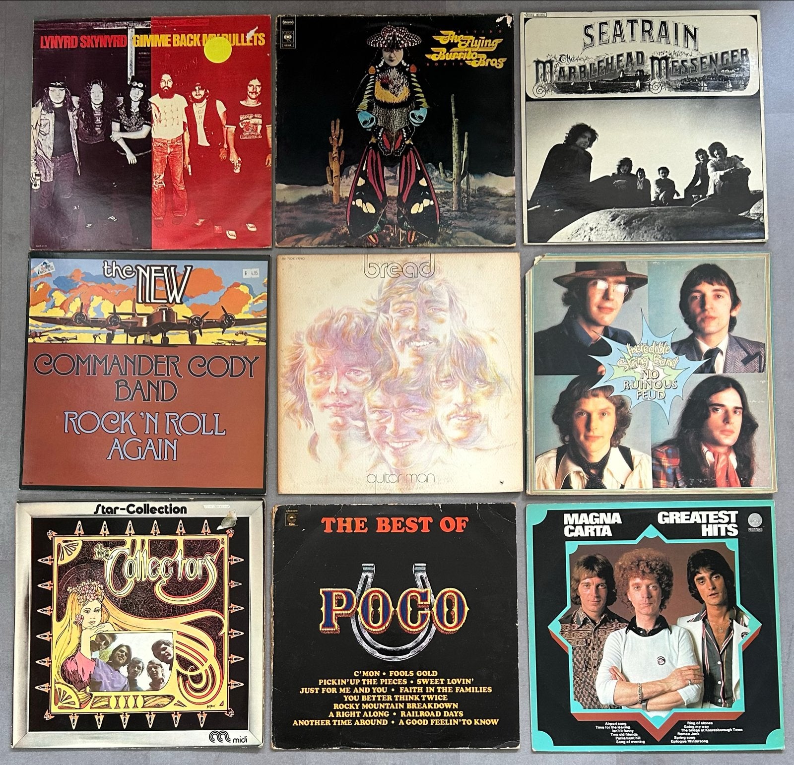 Diverse LP's: Lynyrd Skynyrd, Bread, Poco, Magna Carta, Ophalen of Verzenden, Gebruikt, 12 inch, Poprock