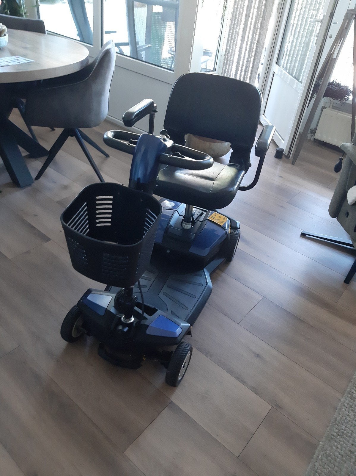 Avantgarde ET-2 Blauw opvouwbare scootmobiel, Diversen, Zo goed als nieuw, 16 km/u of meer, 15 km of minder, Ophalen