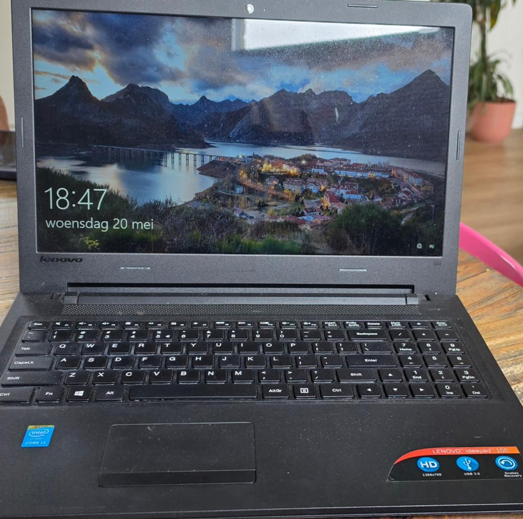 Lenovo Ideapad 100 - Intel Core i3 - 15 inch - Gebruikt, Gebruikt, HDD, 100 gb, Ophalen of Verzenden