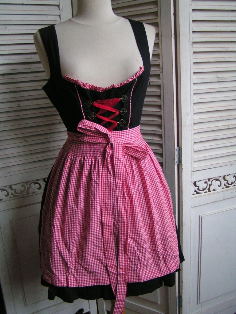 tiroler dirndl jurk en schort maat 40 nr SS 517, Verzenden, Zo goed als nieuw, Maat 38/40 (M), Carnaval