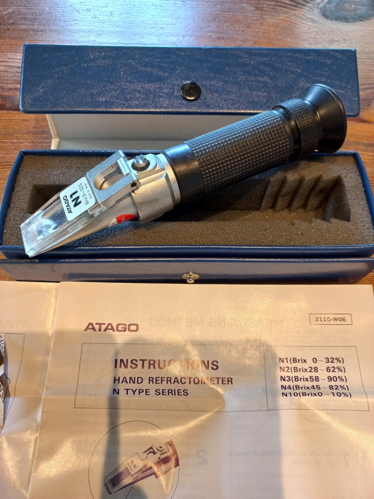 Atago N1 Hand Refractometer Brix 0-32% met doos, Ophalen of Verzenden, Zo goed als nieuw