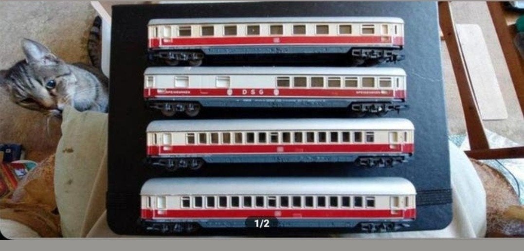 NLK 0621 FLEISCHMANN DB TEE RIJTUIGEN 1/160, Gelijkstroom, Fleischmann, Wagon, Ophalen of Verzenden