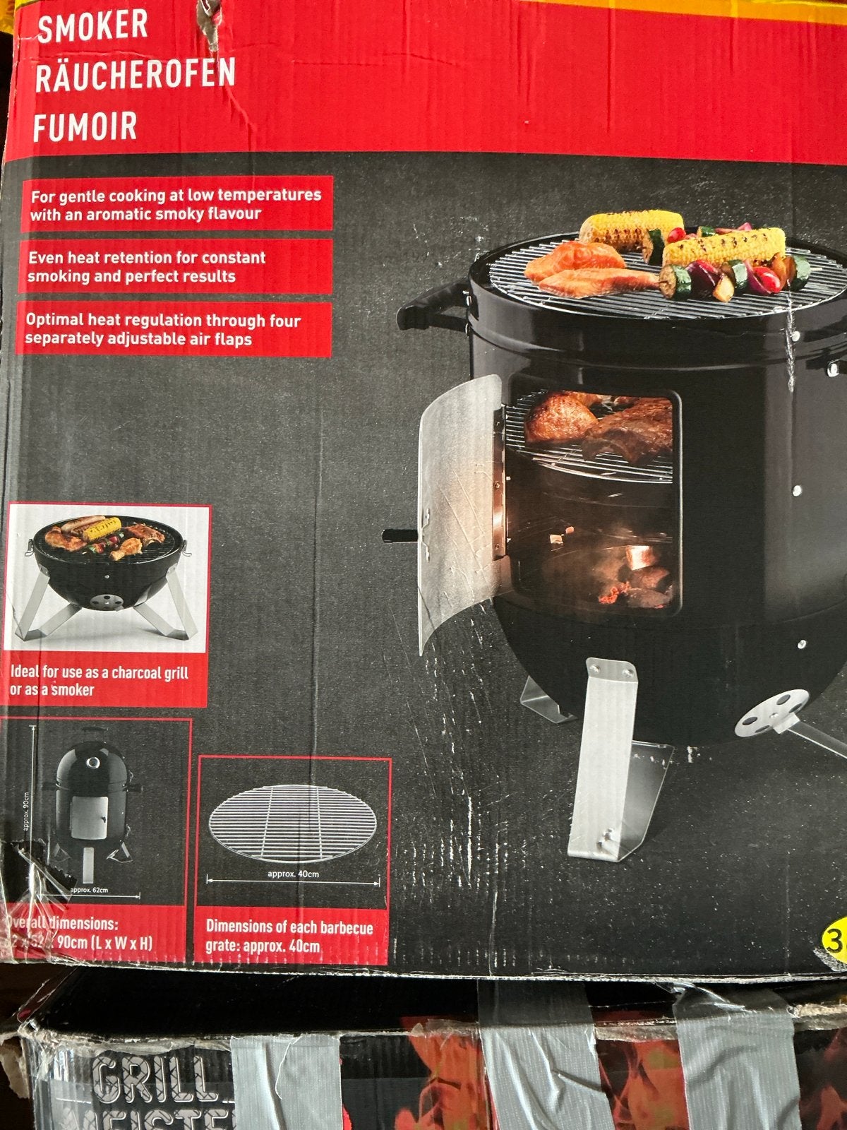 Nieuwe Grillmeister Rookoven - Smoker en Houtskoolgrill, Ophalen, Nieuw