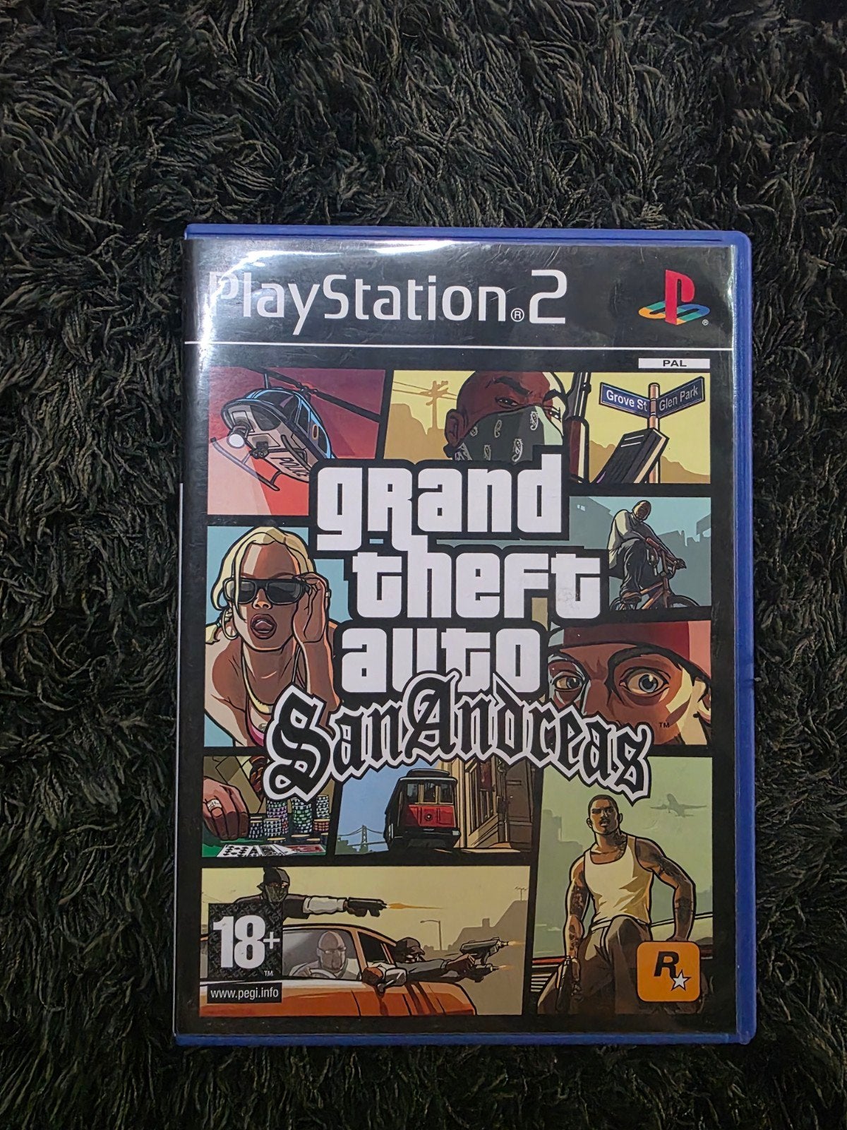 Grand Theft Auto San Andreas - PlayStation 2 (PS2), Gebruikt, Vanaf 18 jaar, Shooter, 2 spelers