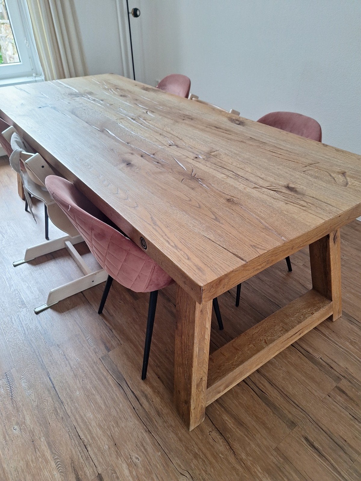 Lifestyle Eettafel 240x100x78 cm - Robuust Eikenhout, Huis en Inrichting, Tafels | Eettafels, Overige materialen, 100 tot 150 cm