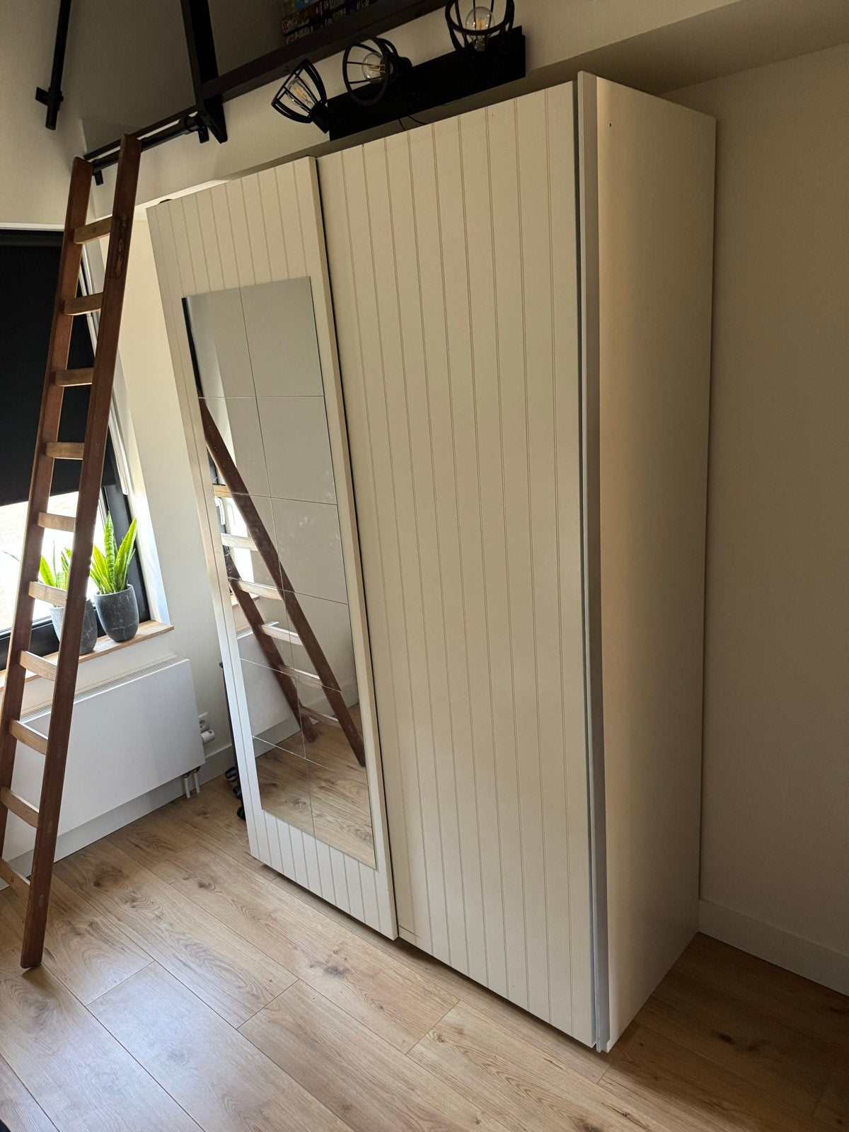 IKEA Pax Schuifdeuren met spiegel, Ophalen, Gebruikt, 100 tot 150 cm, 200 cm of meer