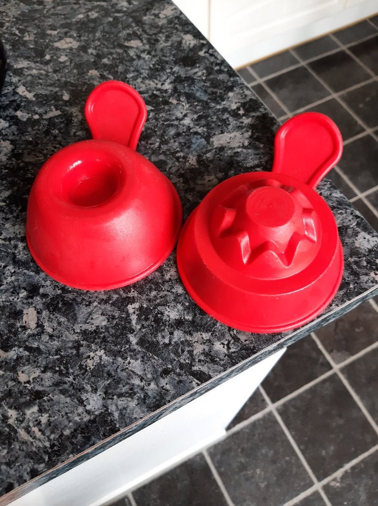 Twee tupperware rijstvormpjes, Overige typen, Ophalen of Verzenden, Zo goed als nieuw, Vaatwasserbestendig