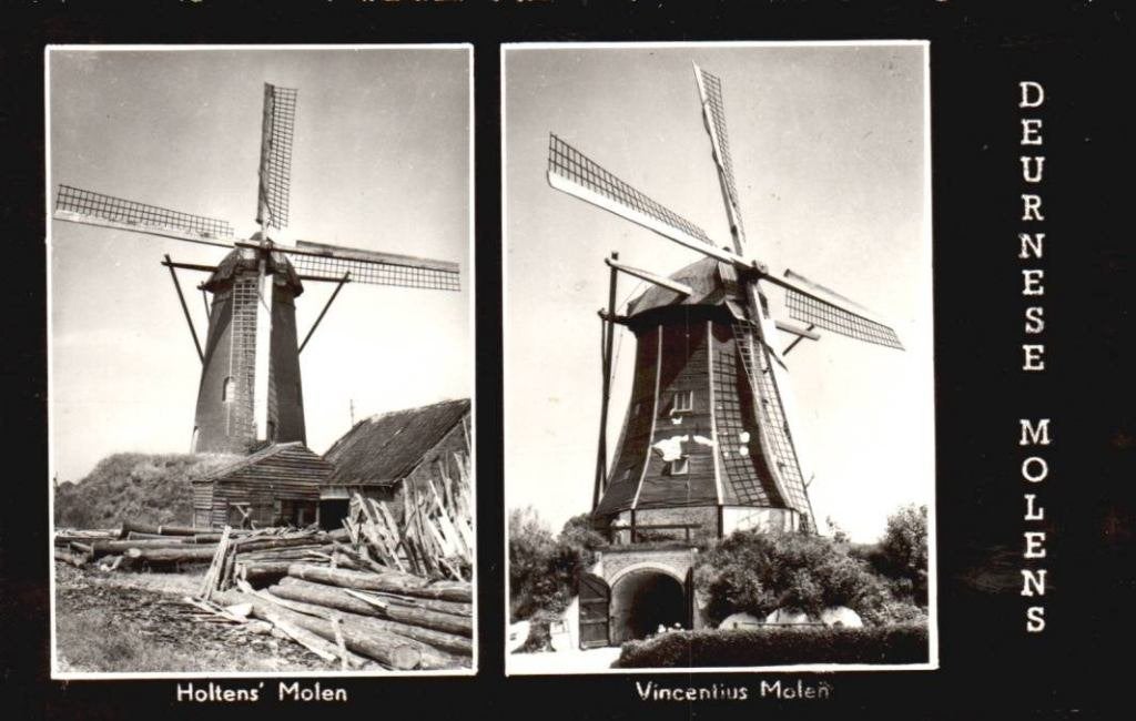 Deurne Molens1959 Vincentius- en Holten's molen, Verzamelen, Ophalen, 1940 tot 1960, Ongelopen, Noord-Brabant