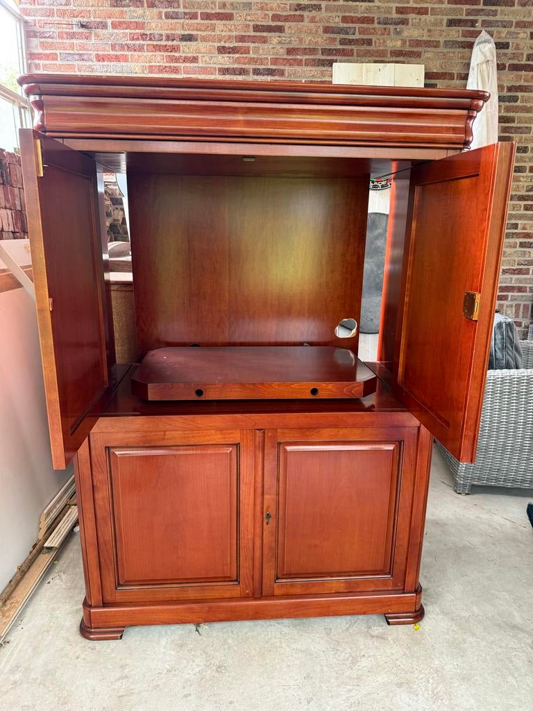 Mooie houten TV kast met opbergruimte, Ophalen, Gebruikt