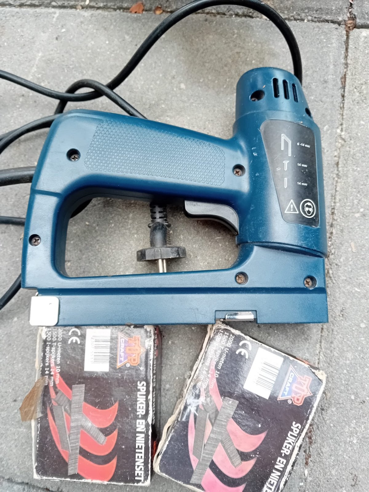 Top Craft TET-200 Elektrische Tacker met Spijkers en Nietjes, Doe-het-zelf en Verbouw, Gereedschap | Handgereedschap, Ophalen of Verzenden