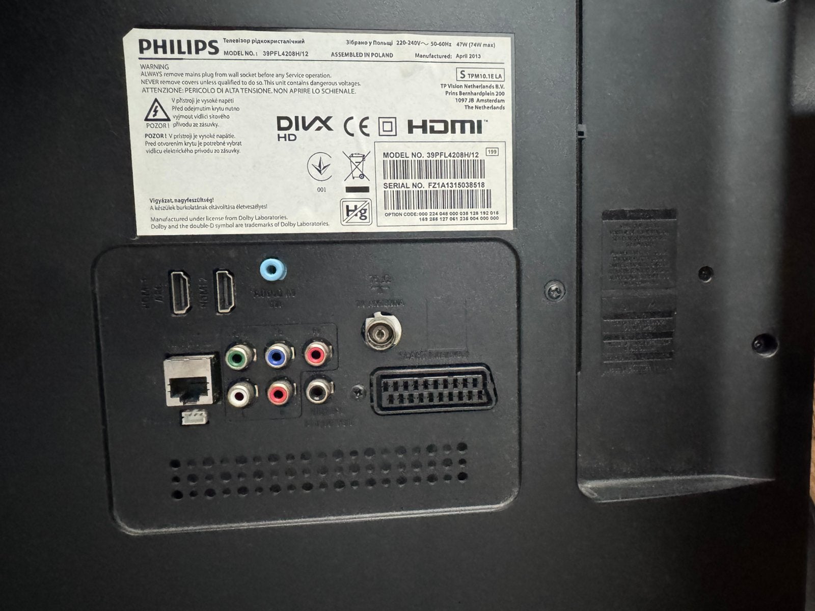 Full HD TV Philips, Ophalen, Philips, Gebruikt, 50 Hz