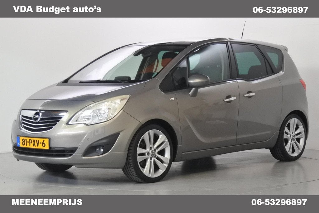 Opel Meriva 1.4 Turbo Cosmo Panorama Trekhaak AGR stoelen AP, Voorwielaandrijving, Euro 5, Gebruikt, 680 kg