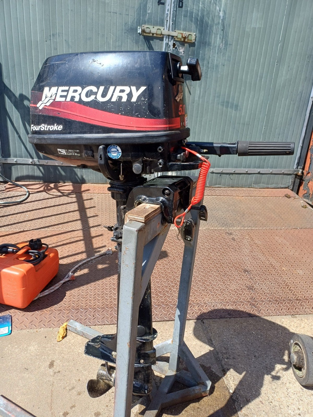 Mercury 5 pk 4 takt langstaart loopt goed, Watersport en Boten, Ophalen, Gebruikt, 5 tot 10 pk, Viertaktmotor