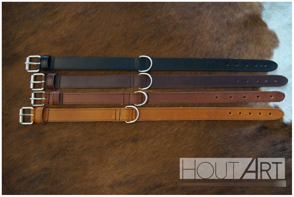 Honden halsband - hondenriem van leer! LUXE, Dieren en Toebehoren, Info@hout-art.nl, Nieuw, Ophalen of Verzenden, Hoeves 3 in Schijndel
