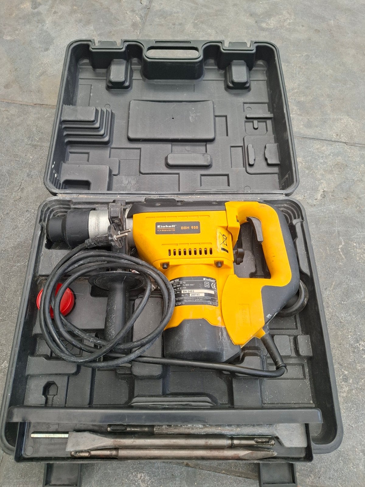 Einhell BBH 950 Boorhamer - 900W in originele koffer, Ophalen, Boor- en/of Breekhamer, Klopboormechanisme, Gebruikt