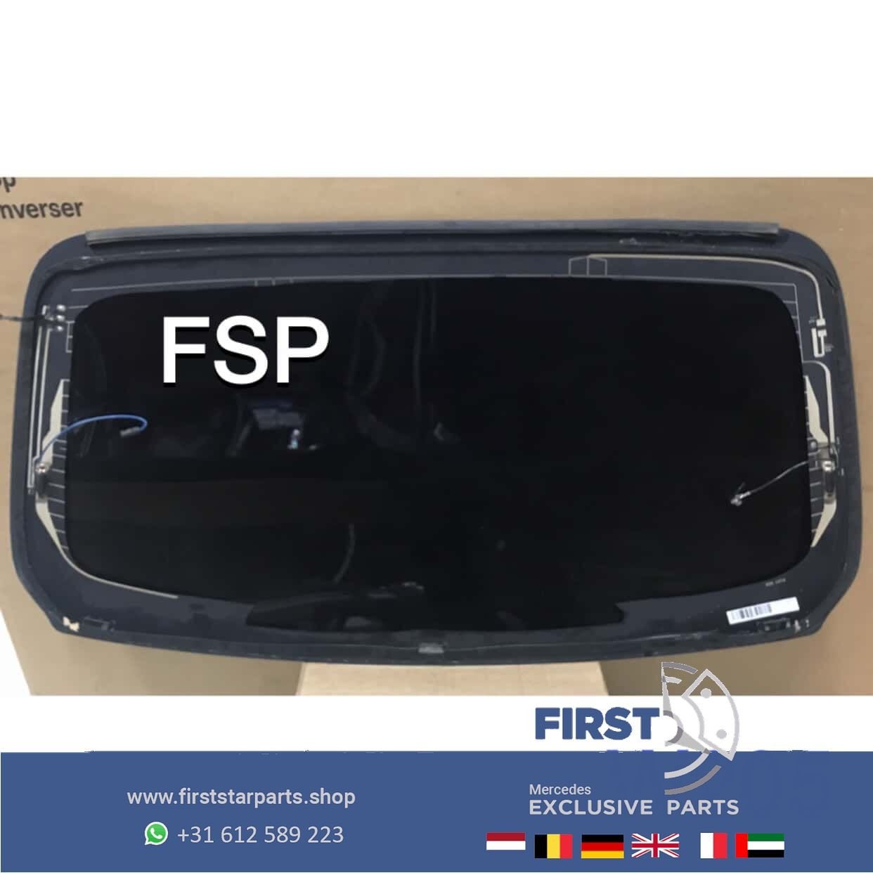W205 ACHTERRUIT Mercedes C Klasse 2014-2021 RAAM ACHTER RUIT, Gebruikt, -, Ophalen of Verzenden, -