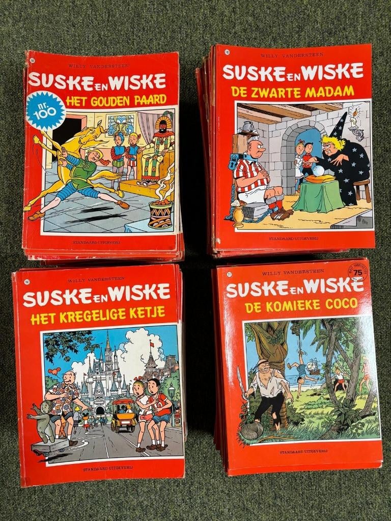 99 stuks Suske en Wiske stripboeken, Willy Vandersteen, Meerdere stripboeken, Ophalen, Gelezen