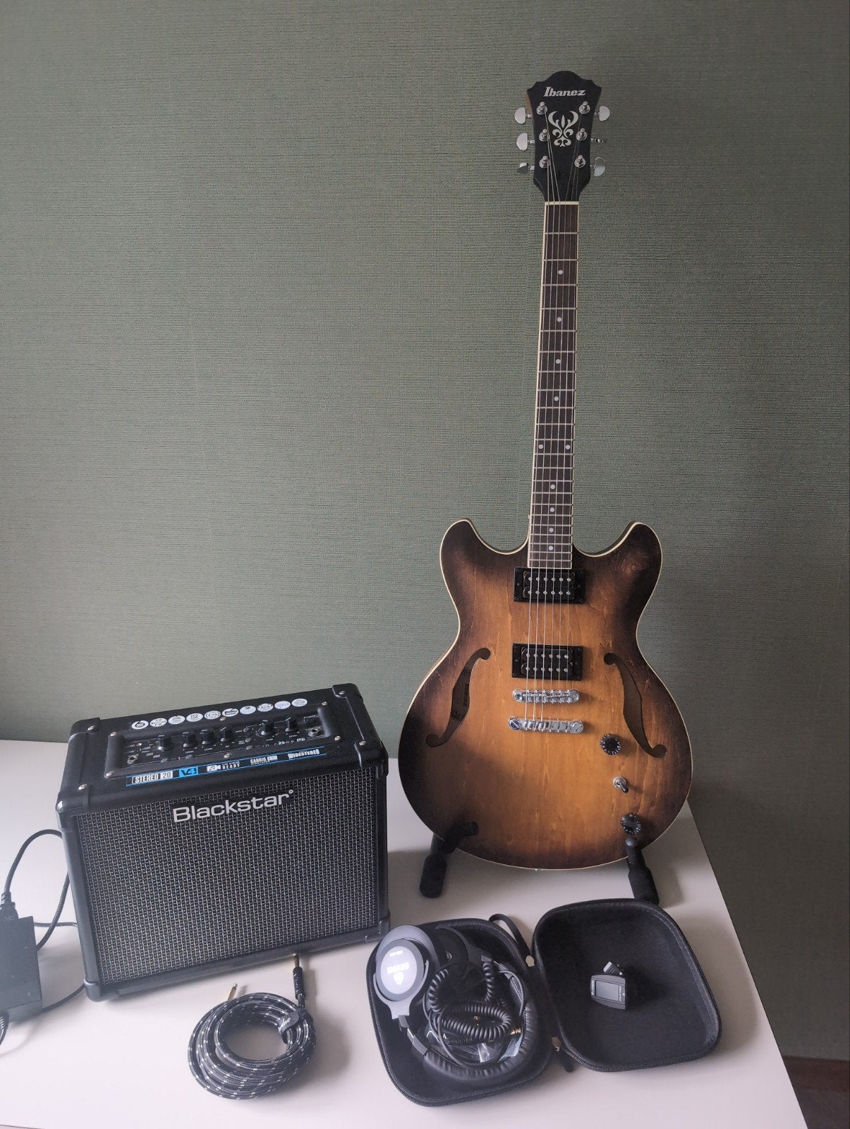 Ibanez elektrische gitaar & Blackstar versterker set, Ibanez, Hollow body, Met versterker, Ophalen of Verzenden