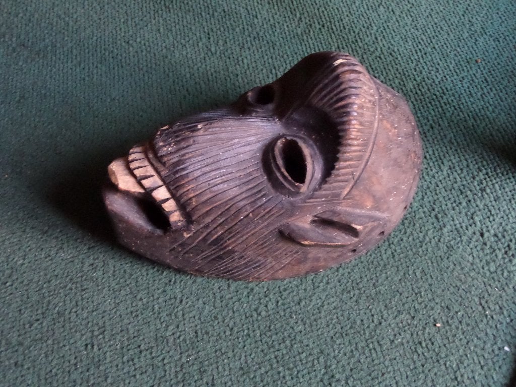 otentiek afrika masker  (antiek), Handgemaakt, 20 - 50 cm, Hout, Bruin