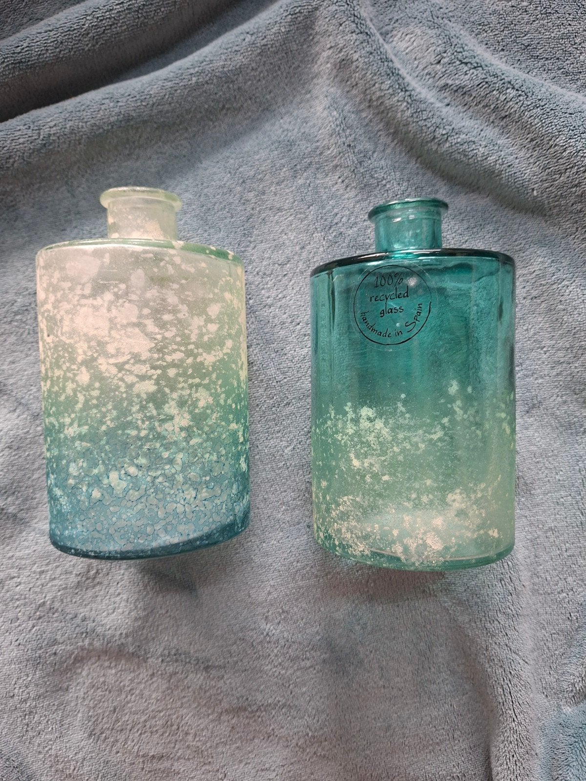 2 GroenRijk potjes/vaasjes van gerecycled glas, Ophalen of Verzenden