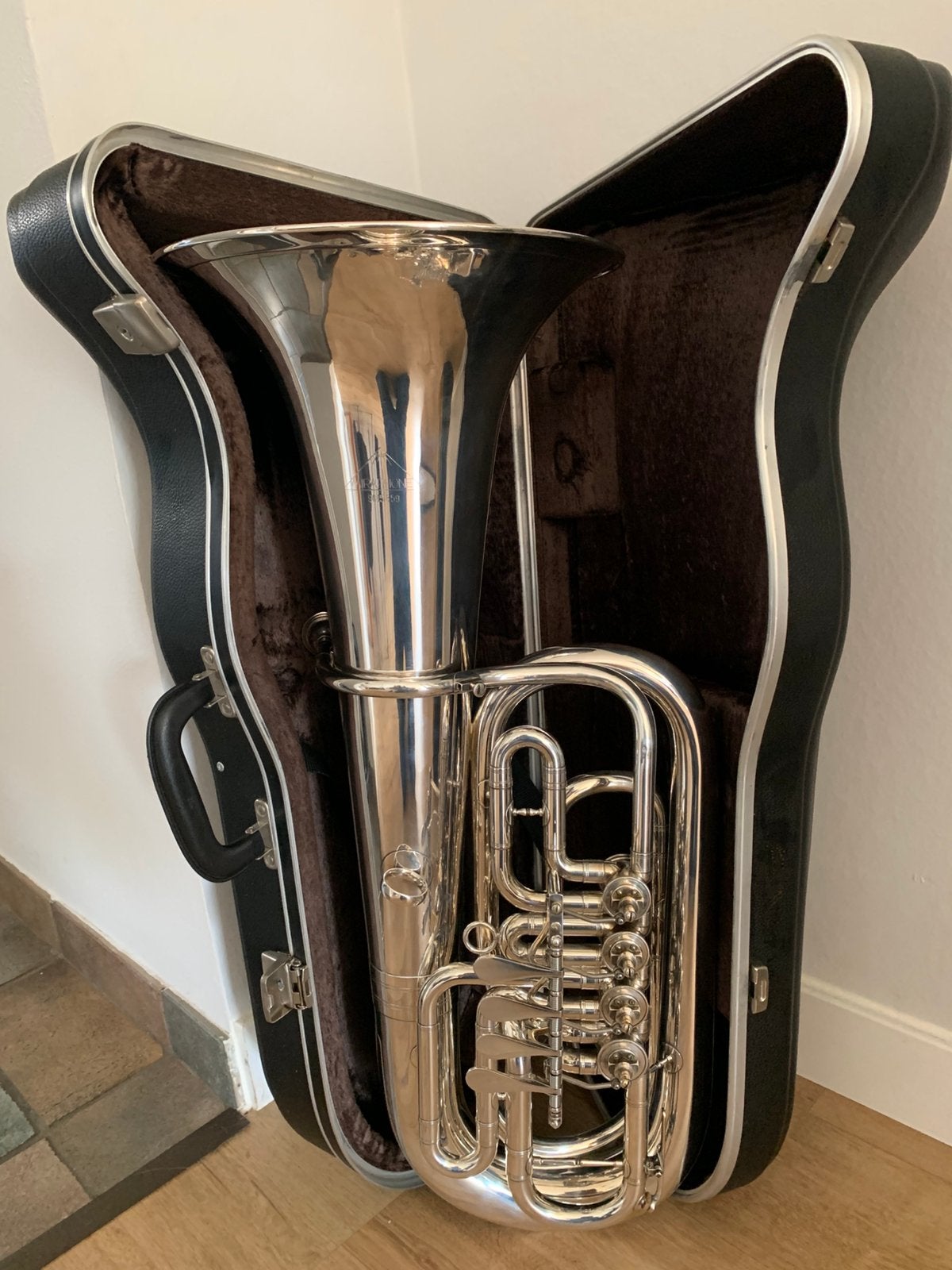 Miraphone  Euphonium, 4 cylinder, beker 31 cm., Muziek en Instrumenten, Ophalen, Gebruikt, Euphonium of Tenortuba