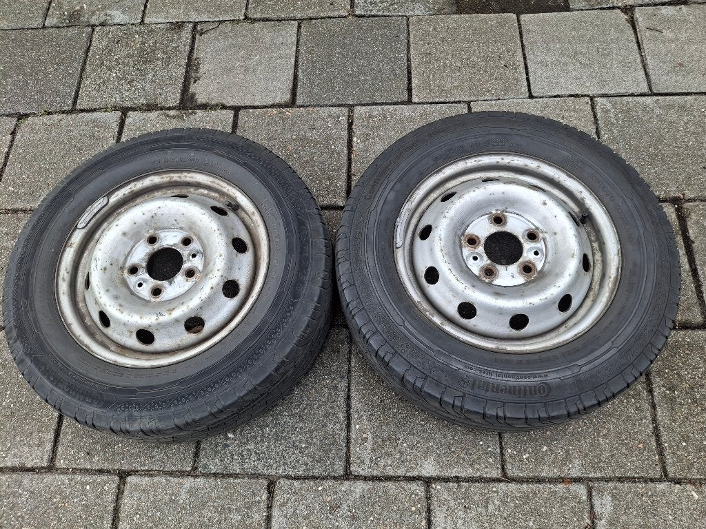Set van 2 banden 195/70R15, voor camper of bus, steek 5X118, Caravans en Kamperen, Camper-accessoires, Ophalen, Gebruikt