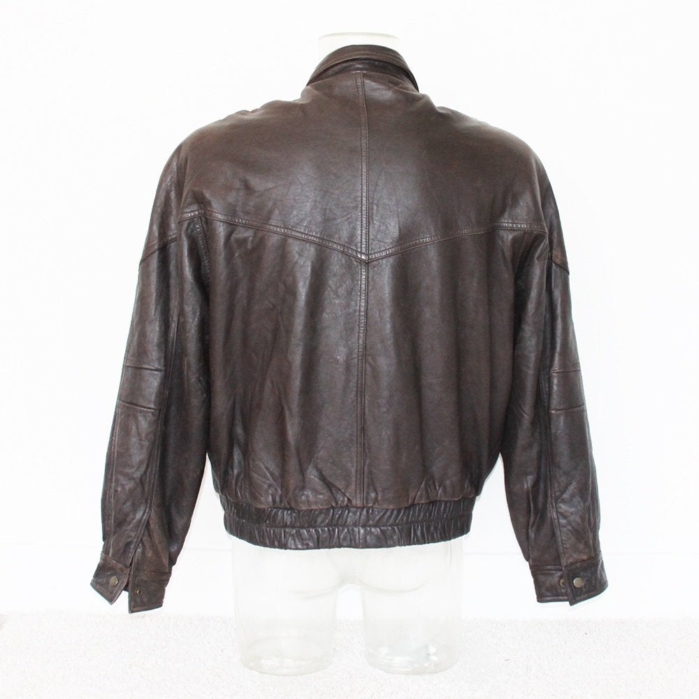 Mooie Soepele Leren AM2 Heren Jas* (M) € 80,-, AM2, Bruin, Maat 48/50 (M), Ophalen of Verzenden
