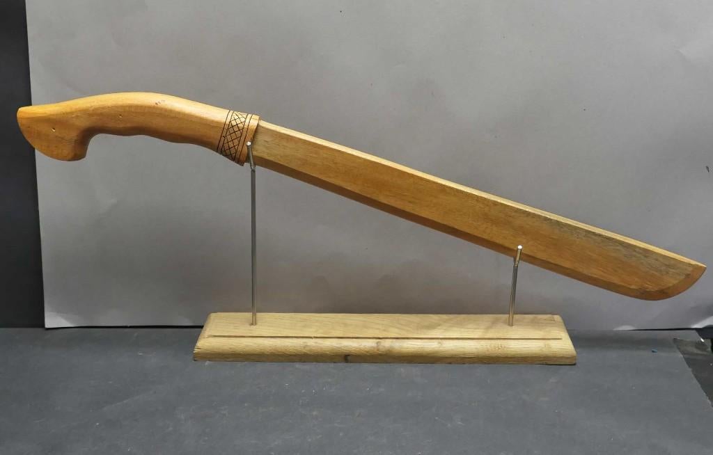 Houten oefen golok GL7 Pencak Silat zwaard wapen Indonesie, Antiek en Kunst, Ophalen of Verzenden