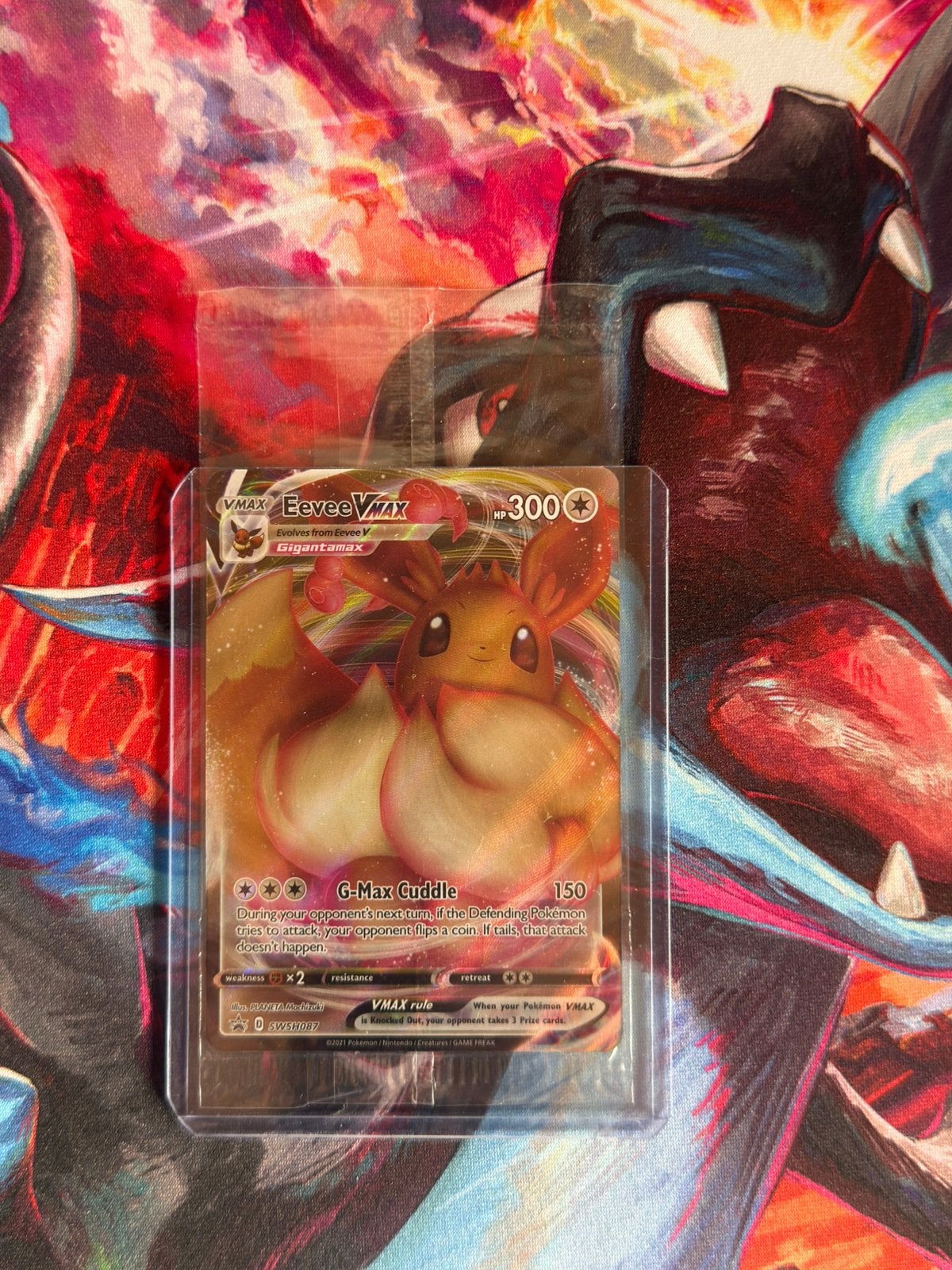 Eevee Vmax swsh087 promo Pokémon kaart, Ophalen of Verzenden, Zo goed als nieuw
