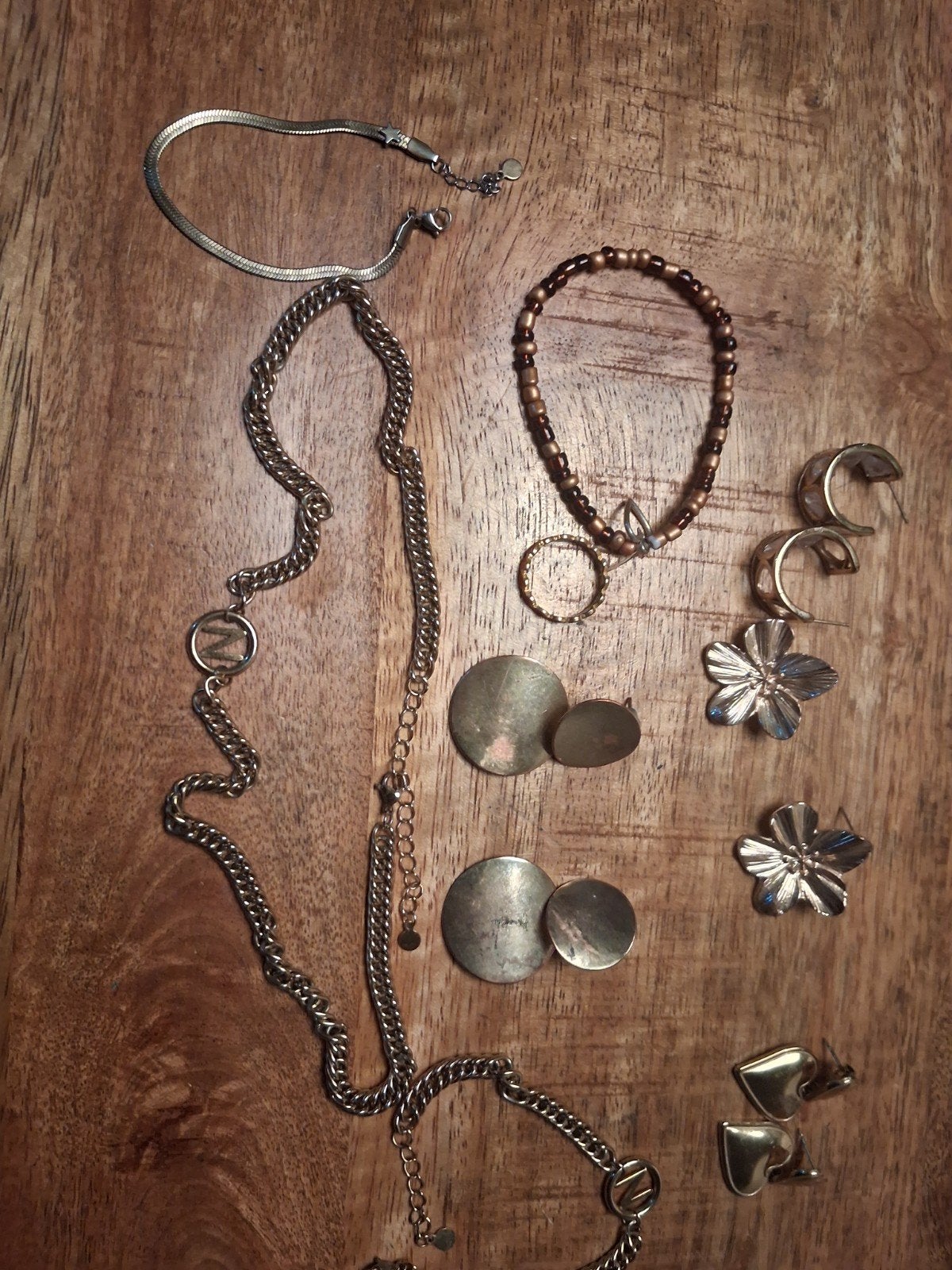 Diverse set oorbellen en kettingen, Overige materialen, Ophalen of Verzenden, Goud, Hangers