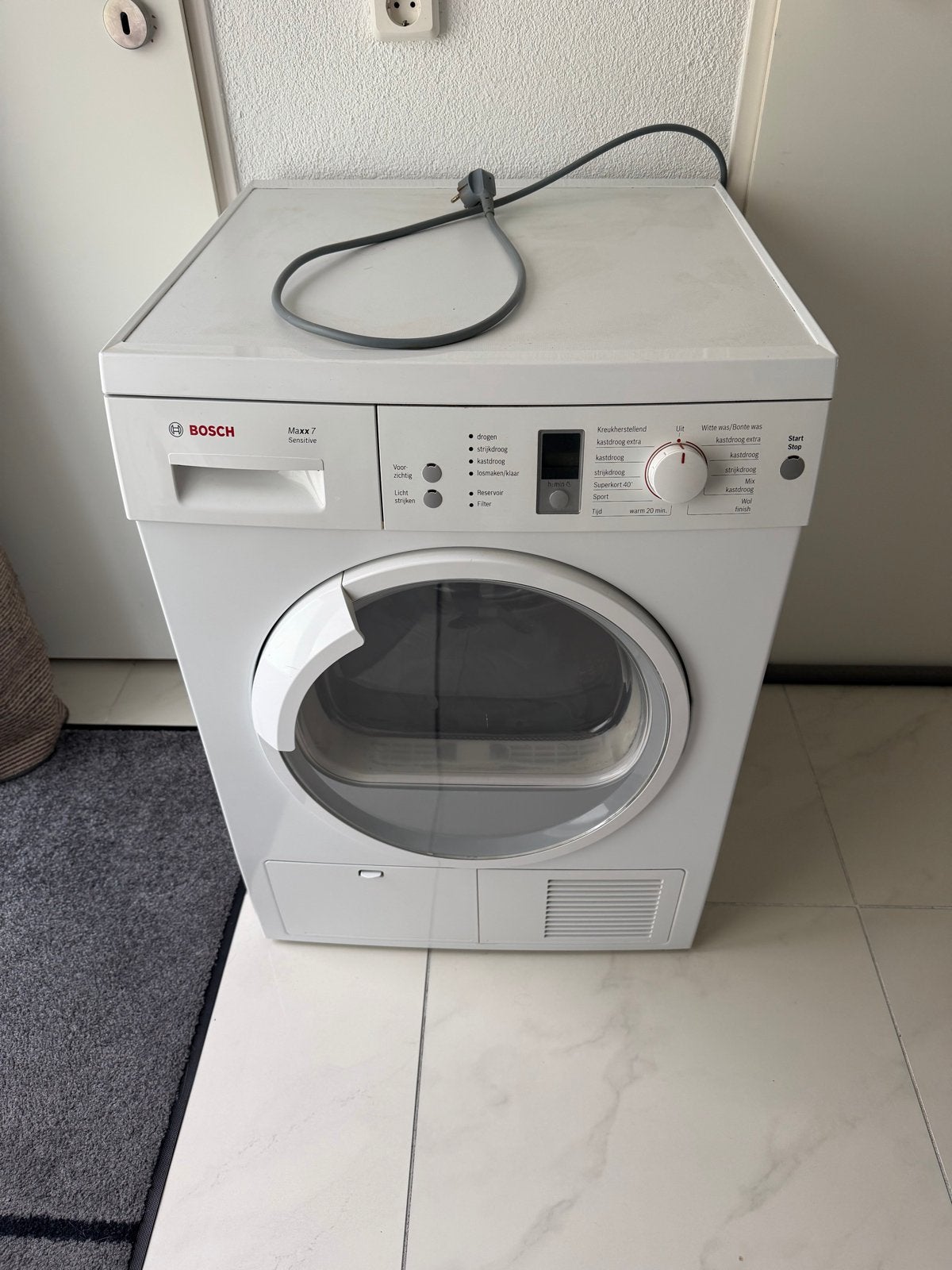 Bosch Maxx 7 Sensitive Condensdroger, Ophalen, 6 tot 8 kg, Zo goed als nieuw, Voorlader