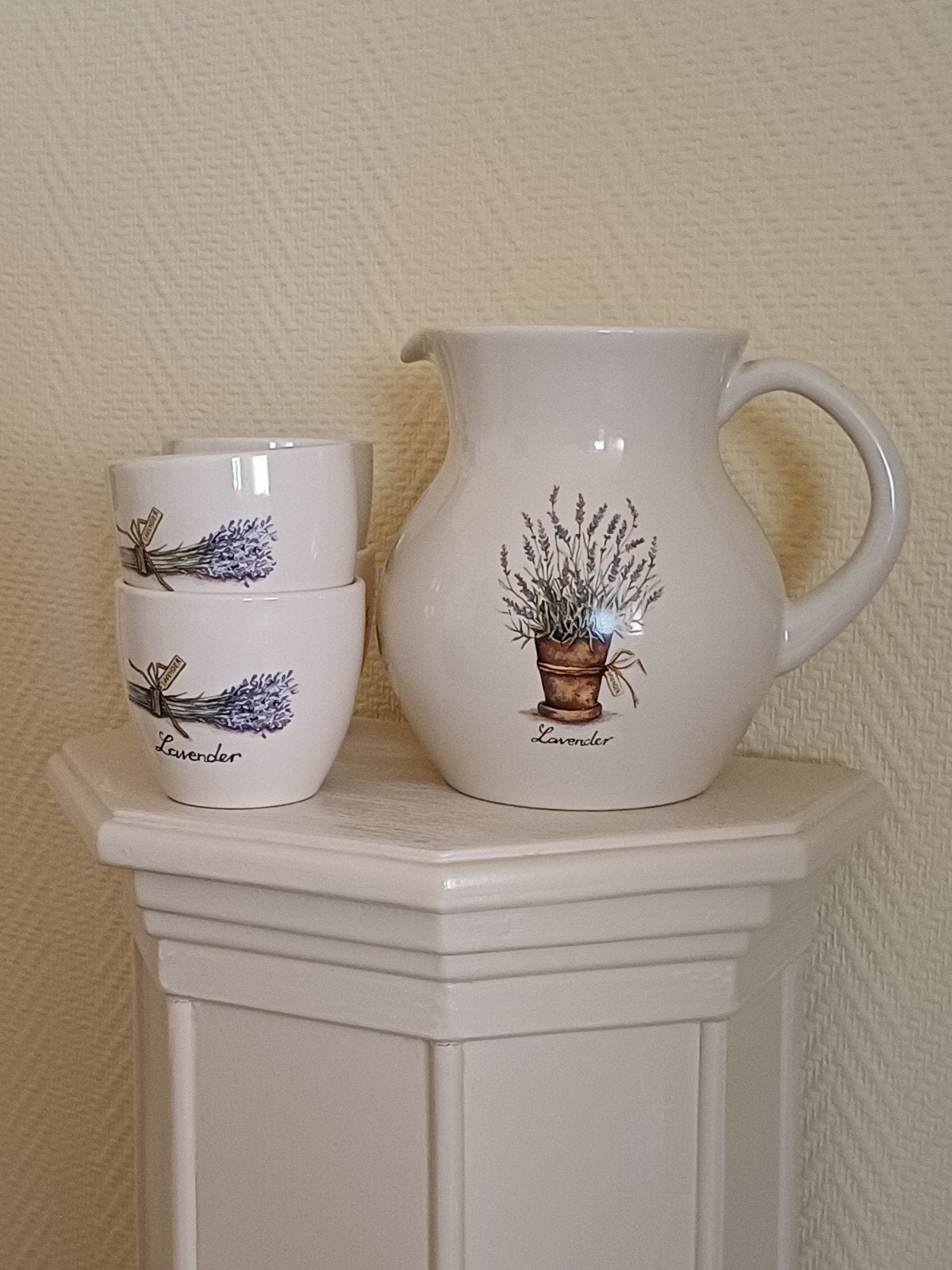Sapset van Jet ter Steege - lavendel, Huis en Inrichting, Keuken | Servies, Nieuw, Ophalen of Verzenden, Overige stijlen, Kop(pen) en/of Schotel(s)