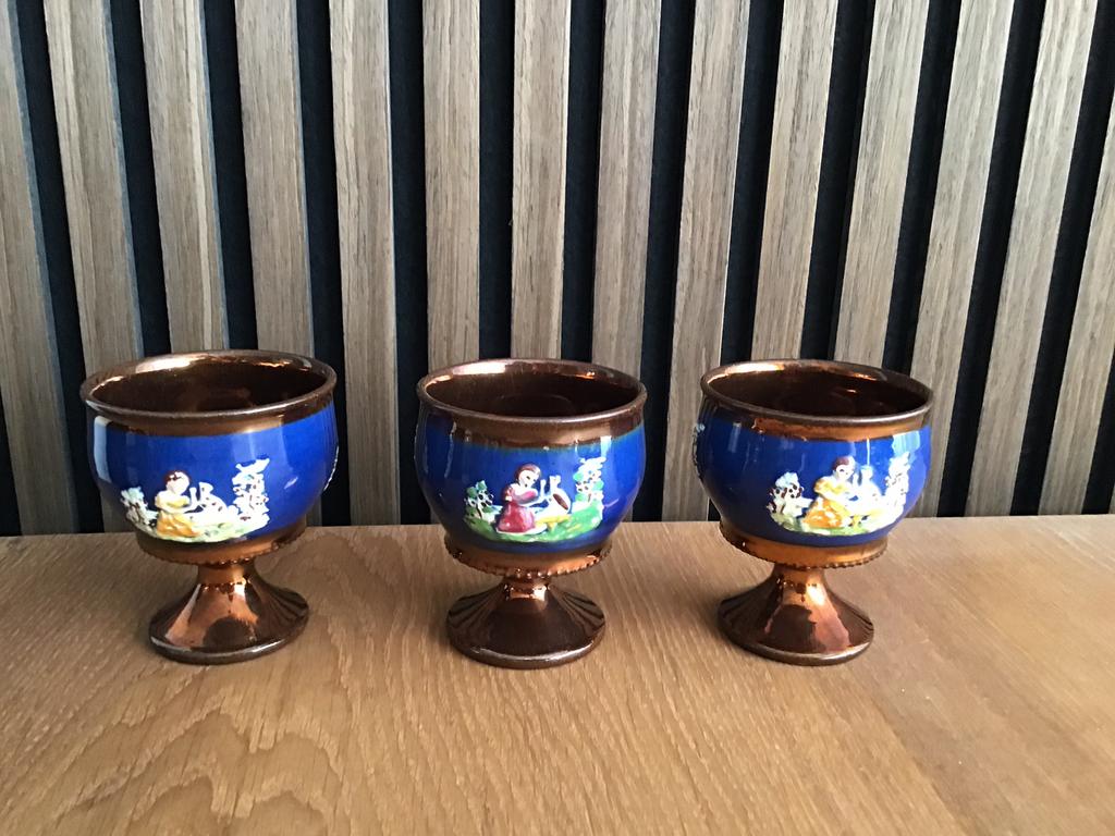 Antieke goudstenen kommen., Ophalen of Verzenden