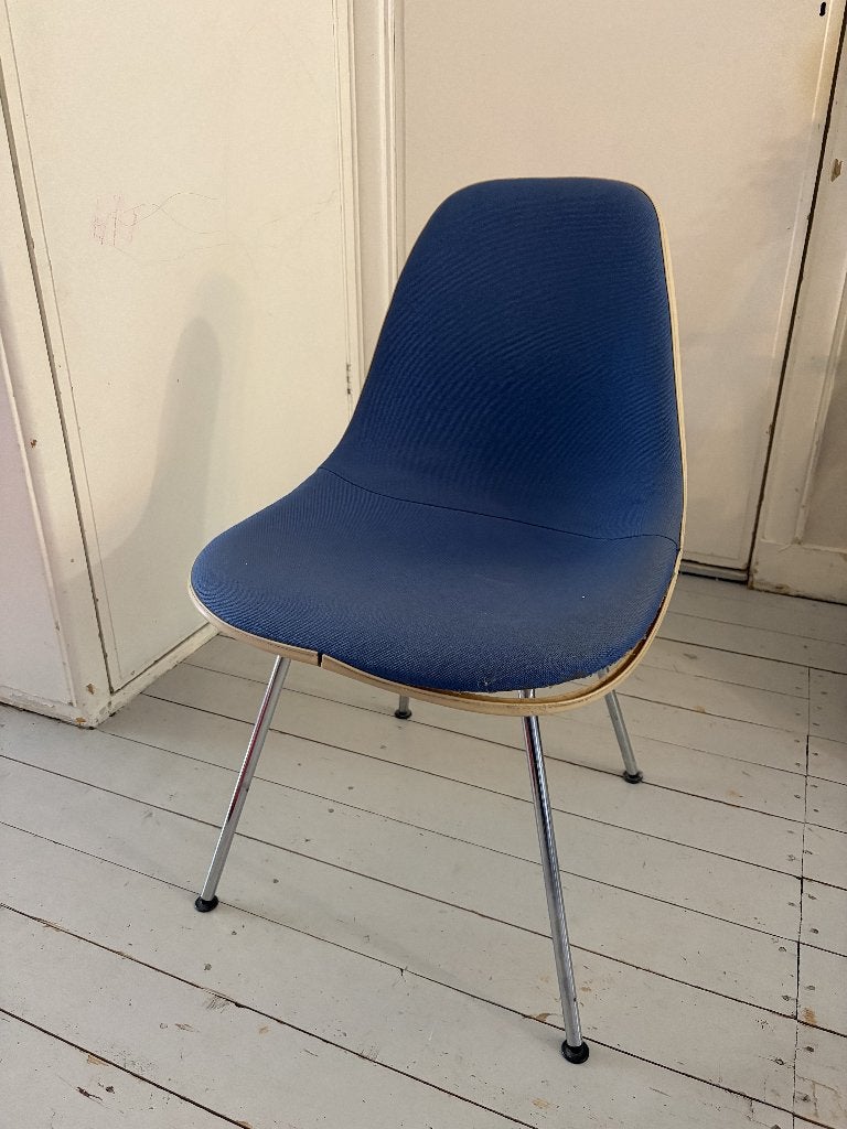 Herman Miller DSX - Eames - Fiberglass Side Chair, Ophalen, Overige materialen, Gebruikt, Blauw