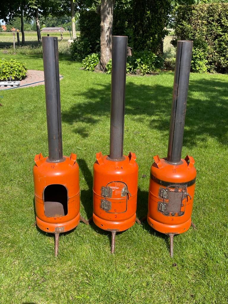 Vuurton terrashaard terraskachel gasfleskachel houtkachel, Ophalen, Nieuw