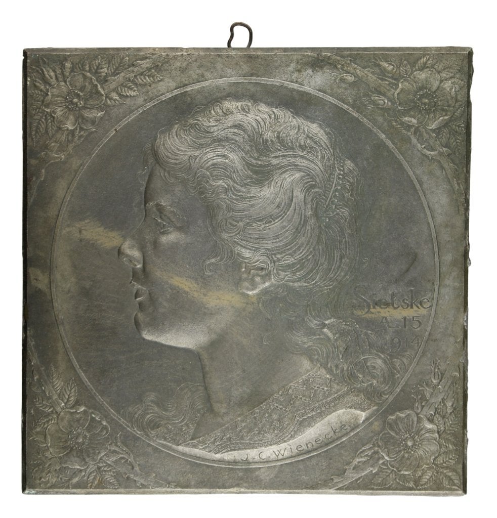 UNICA PLAQUETTE J.C. Wienecke SIETSKE WIENECKE 15 JAAR, Ophalen of Verzenden, Brons, Nederland