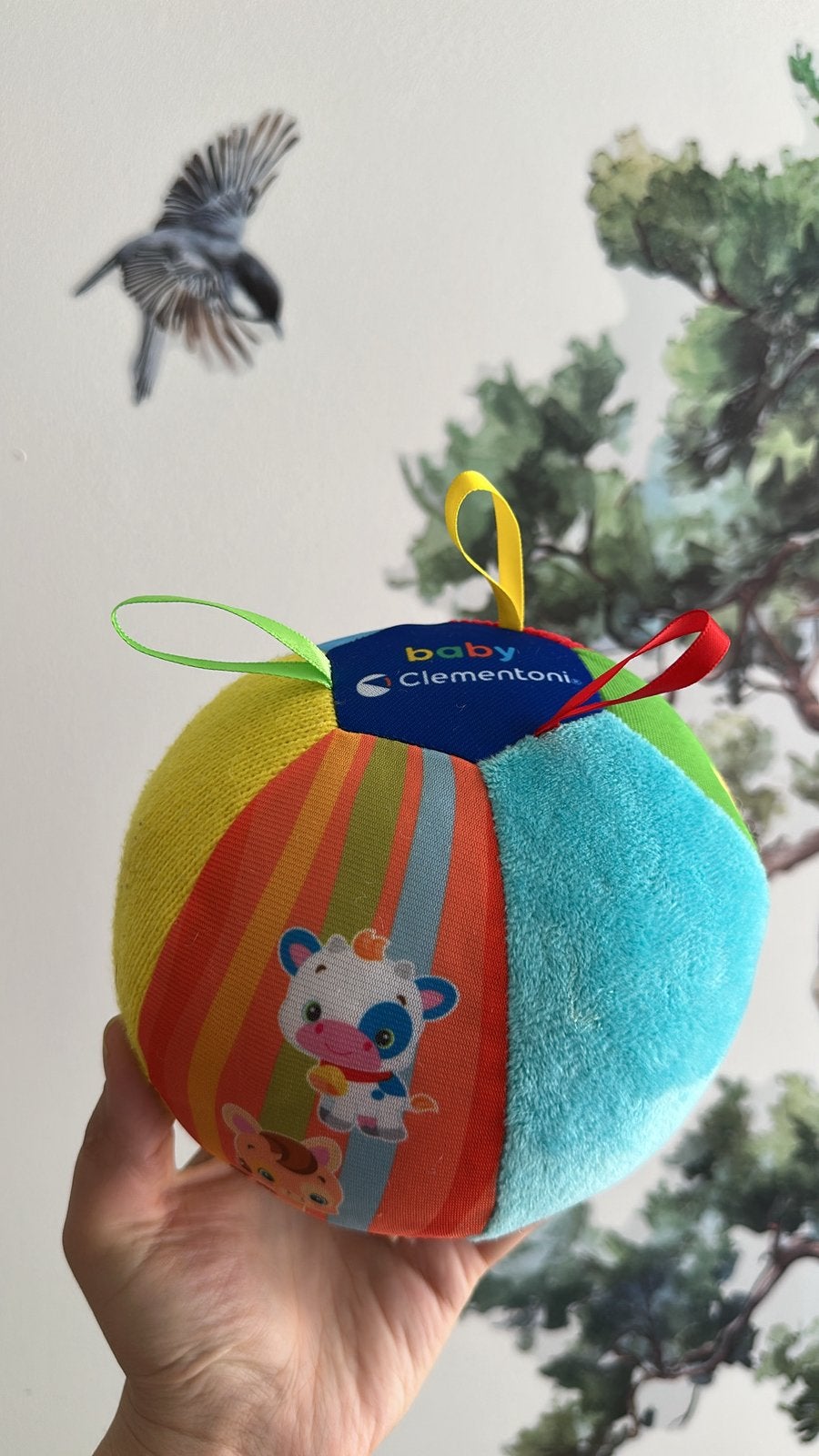 Baby Clementoni zachte bal met geluid, Ophalen of Verzenden, Zo goed als nieuw, Overige typen, Met geluid